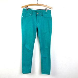 DL1961 Emma Leggings Jeans Woman Aqua Blue Low Waist 30x28" 4Way Stretch Comfort